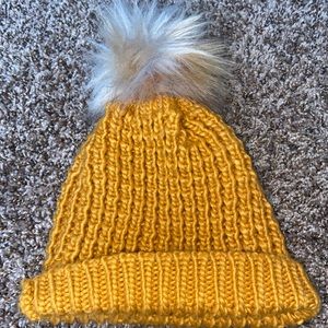 yellow beanie